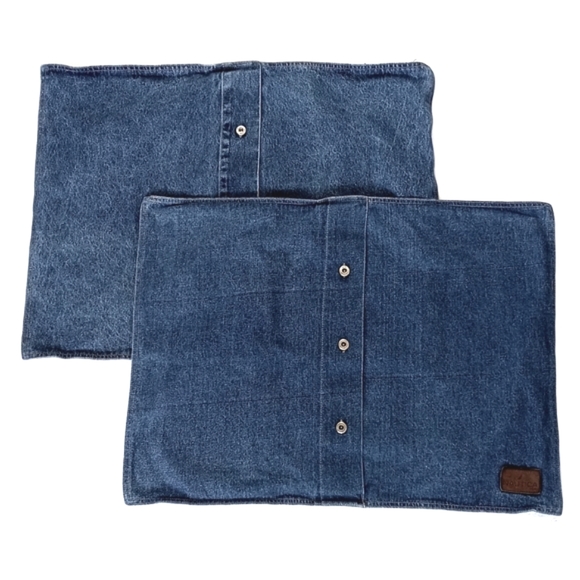 Nautica Denim Pillow Shams Standard Set of 2 - Picture 2 of 8